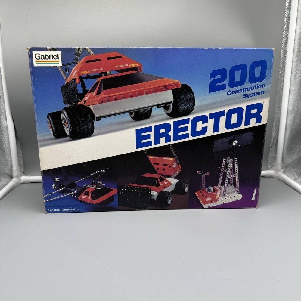 Erector 200 Construction Play Set System Vintage 1981, No.32200 Open Box Read